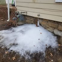 Frozen exterior pipe